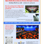 2026 Quo Vadis Excursion flyer Prince George's County